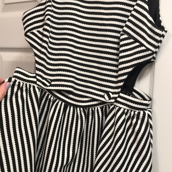 Black and White Cutout Revolve Dress - Picture 6 of 6